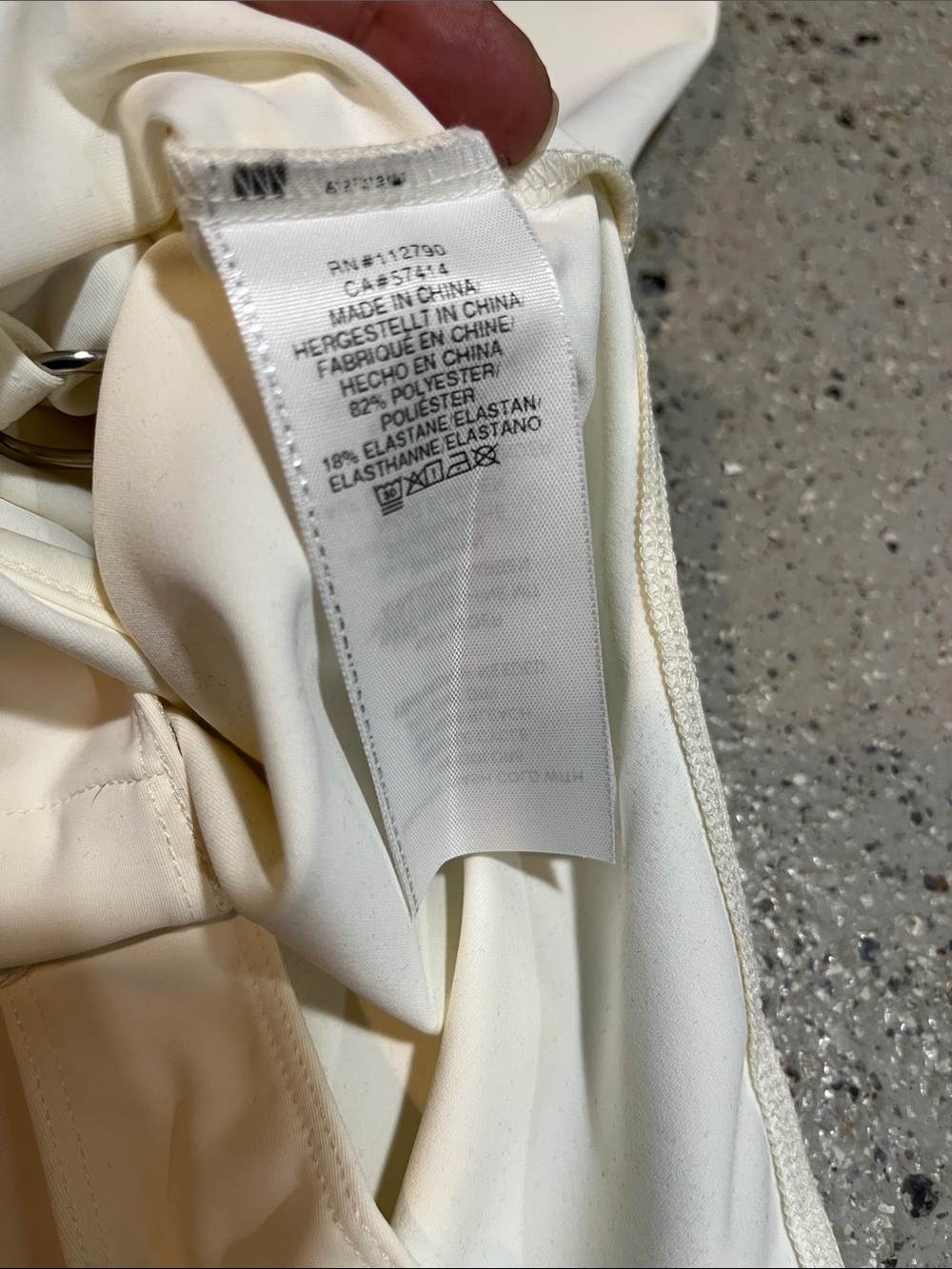 TRUE RELIGION CUT OUT O-RING BODYSUIT CREAM WHITE SIZE MEDIUM NEW WITH TAGS - Picture 11 of 15